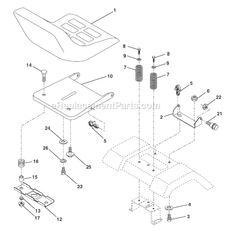 Page F Diagram and Parts List for WET2242STB  Weed Eater Lawn Tractor